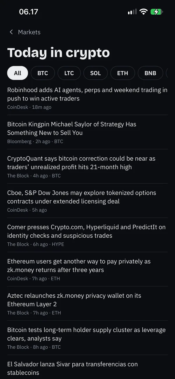 Today in crypto headlines
